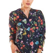Bluzka Model M193 Flowers Navy – Infinite You