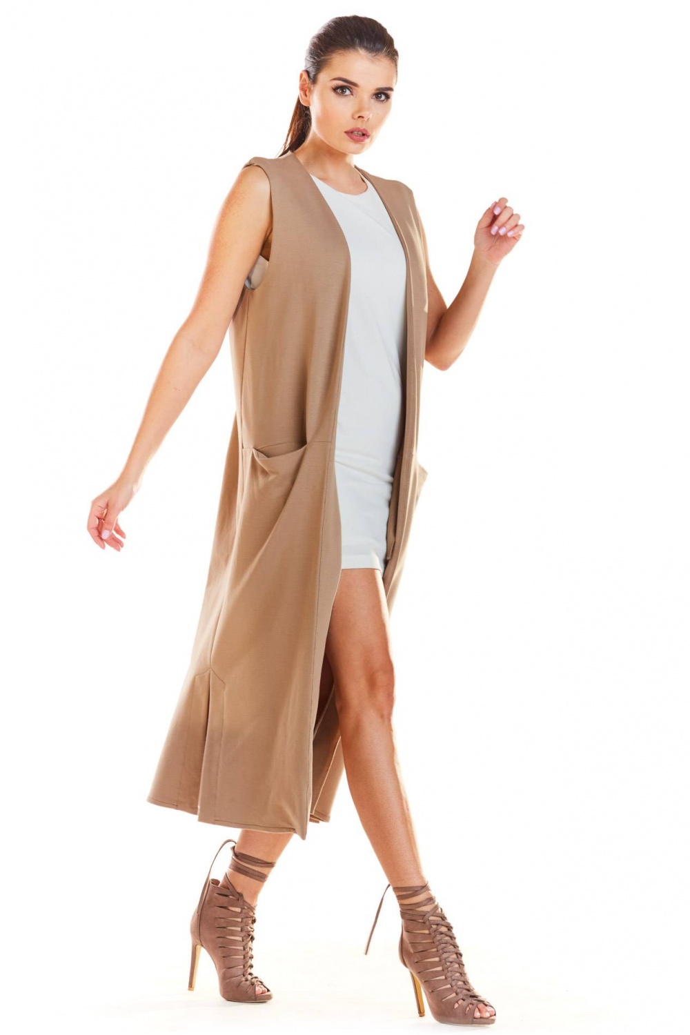 Kamizelka Damska Model M197 Beige - Infinite You - obrazek 3