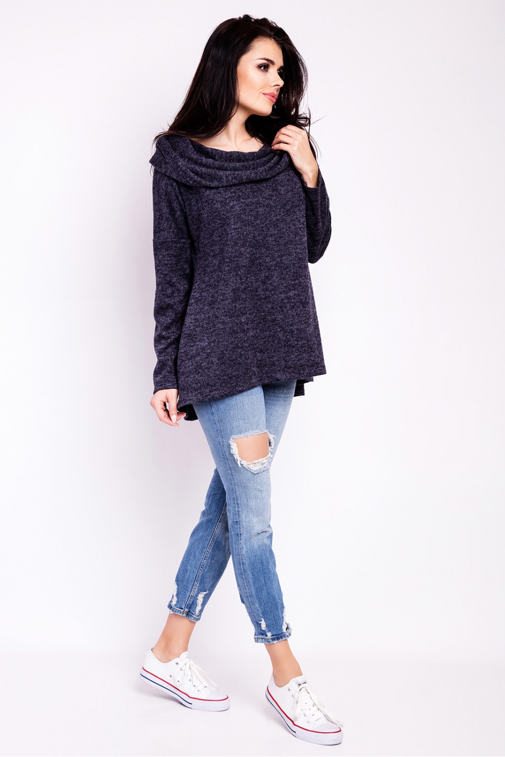 Bluza Damska Model M119 Navy - Infinite You - obrazek 3