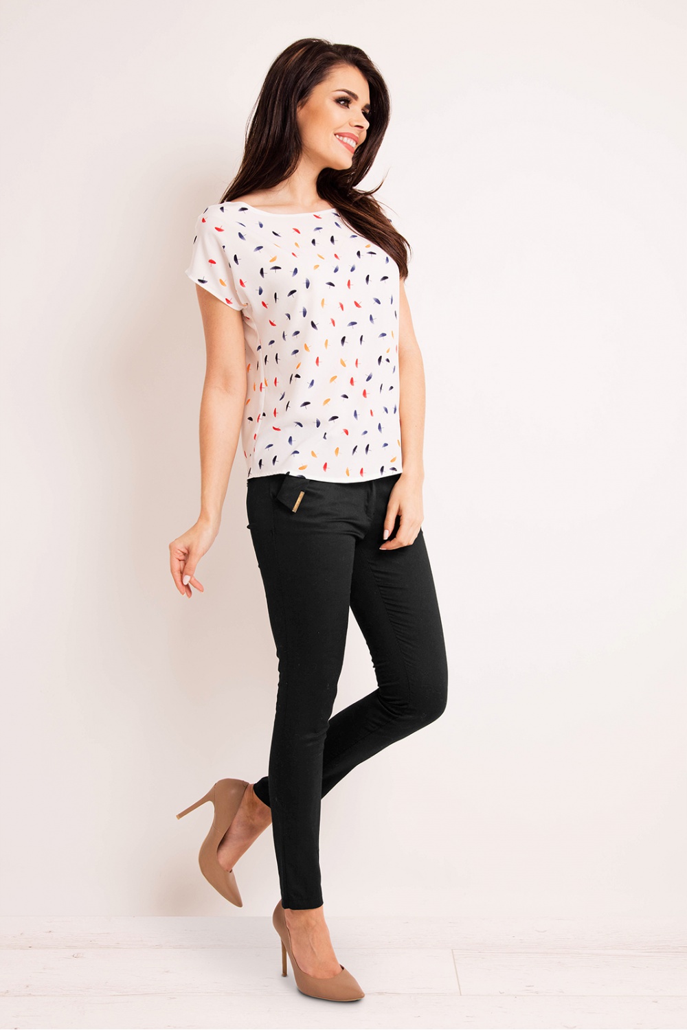 Bluzka Model M131 Kolorowe Parasolki - Infinite You - obrazek 3