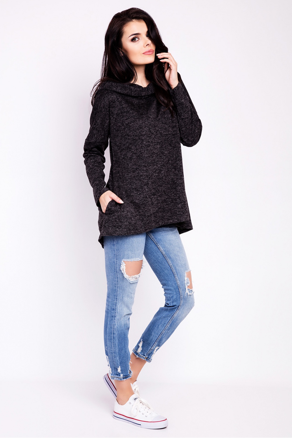 Bluza Damska Model M119 Grafit - Infinite You - obrazek 3