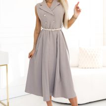 Sukienka Model 596-2 Grey Beige – Numoco