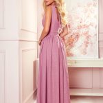 Sukienka Model Justine 362-1 Powder Pink Brokat - Numoco - obrazek 3