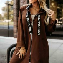 Płaszcz Damski Model 632-2 Czekolada – Numoco