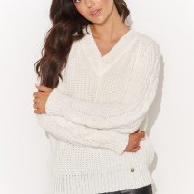 Sweter Damski Model NU_S97 Śmietana – Numinou
