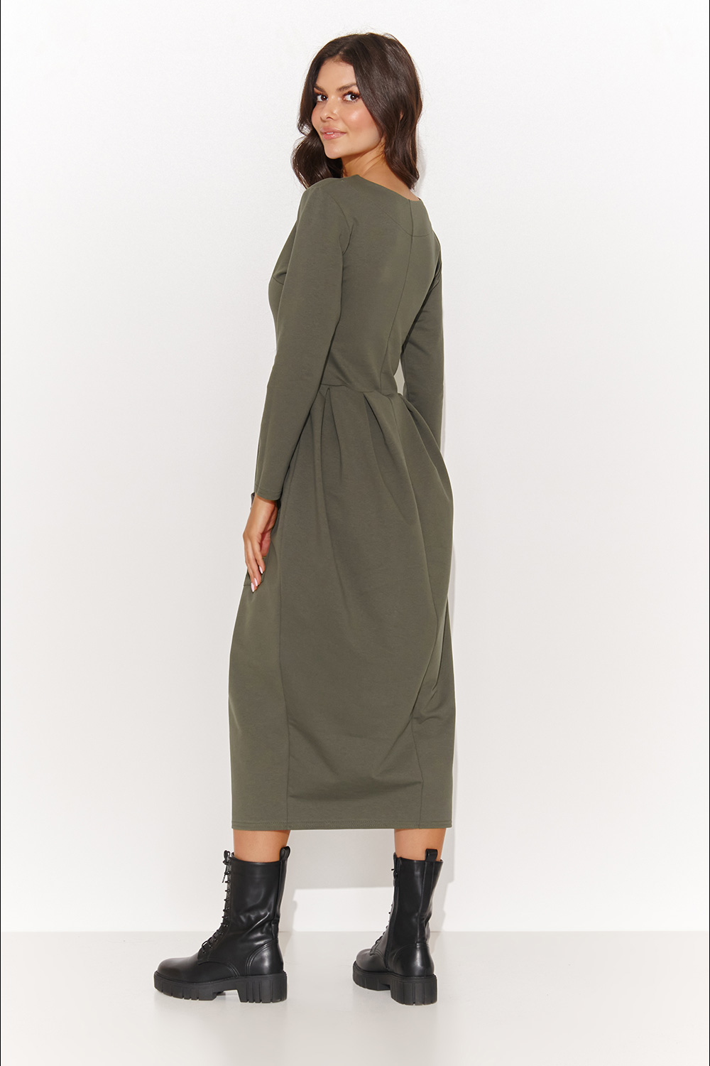 Sukienka Model NU454 Khaki - Numinou - obrazek 3