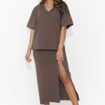 Spódnica Komplet Model NU468 Czekolada – Numinou