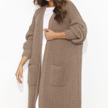 Sweter Kardigan Model NU_S99 Cappuccino – Numinou