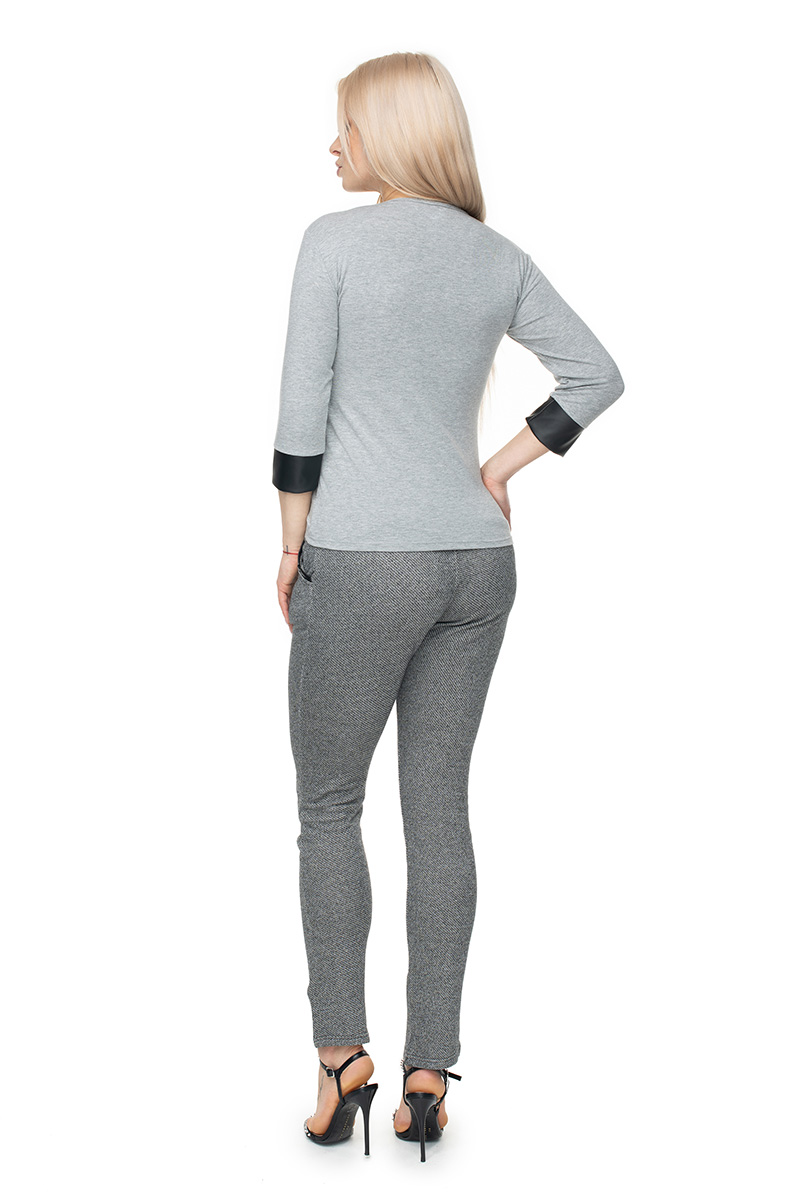 Bluzka Model 0102 Grey - PeeKaBoo - obrazek 4