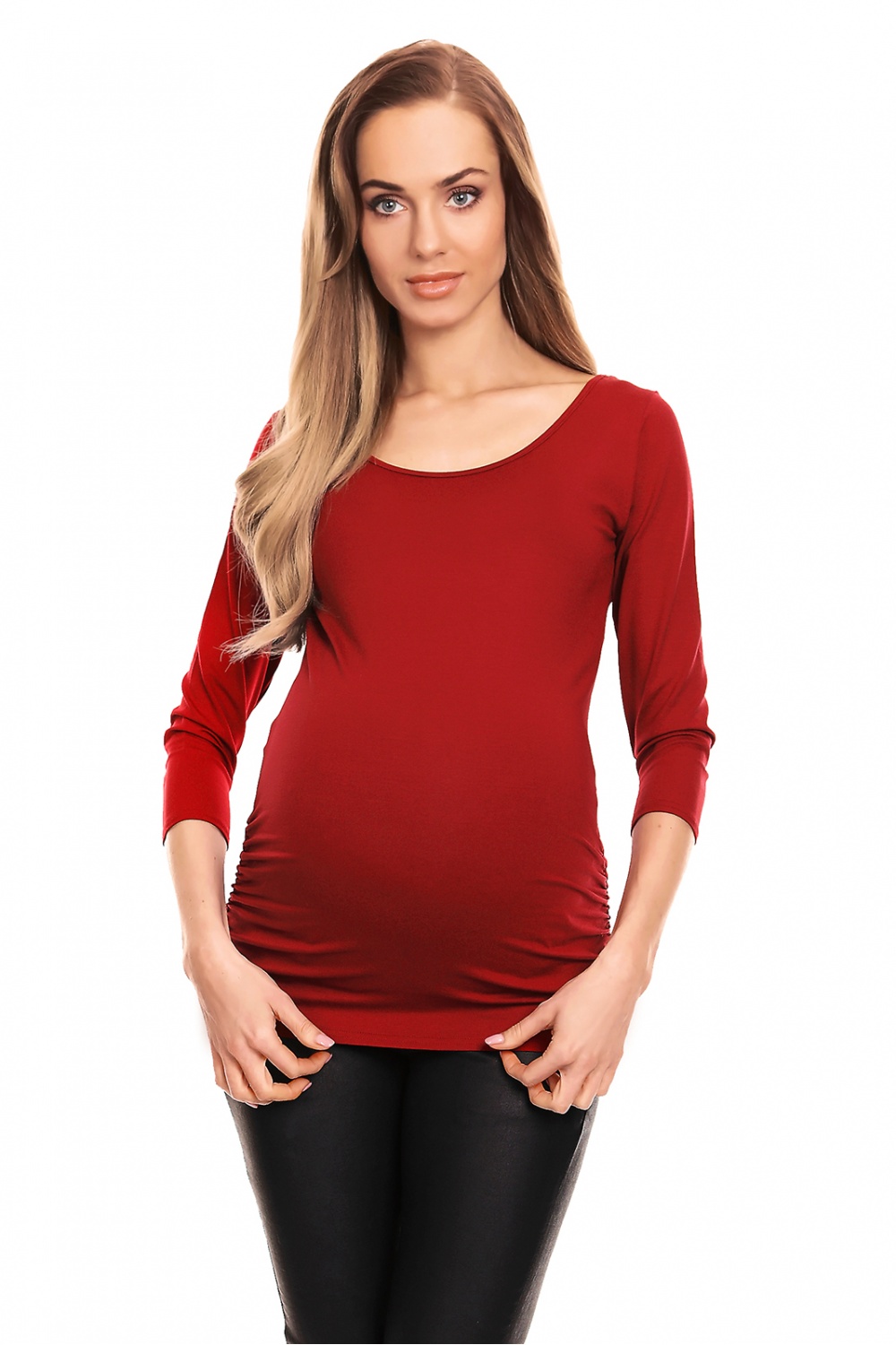 Bluzka Ciążowa Model 0142 Bordo - PeeKaBoo