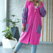 Sweter Kardigan Model 30086 Neon Pink – PeeKaBoo