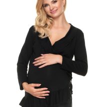 Bluzka Ciążowa Model 0185 Black – PeeKaBoo