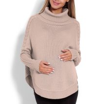 Sweter Ponczo Model 70009C Latte – PeeKaBoo