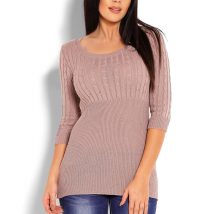 Sweter Damski Model 70008 Cappuccino – PeeKaBoo