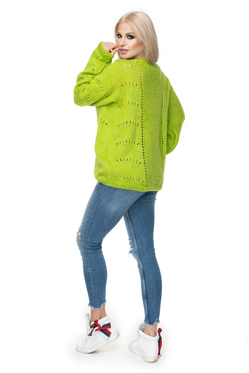 Sweter Damski Model 30059 Limonka - PeeKaBoo - obrazek 4