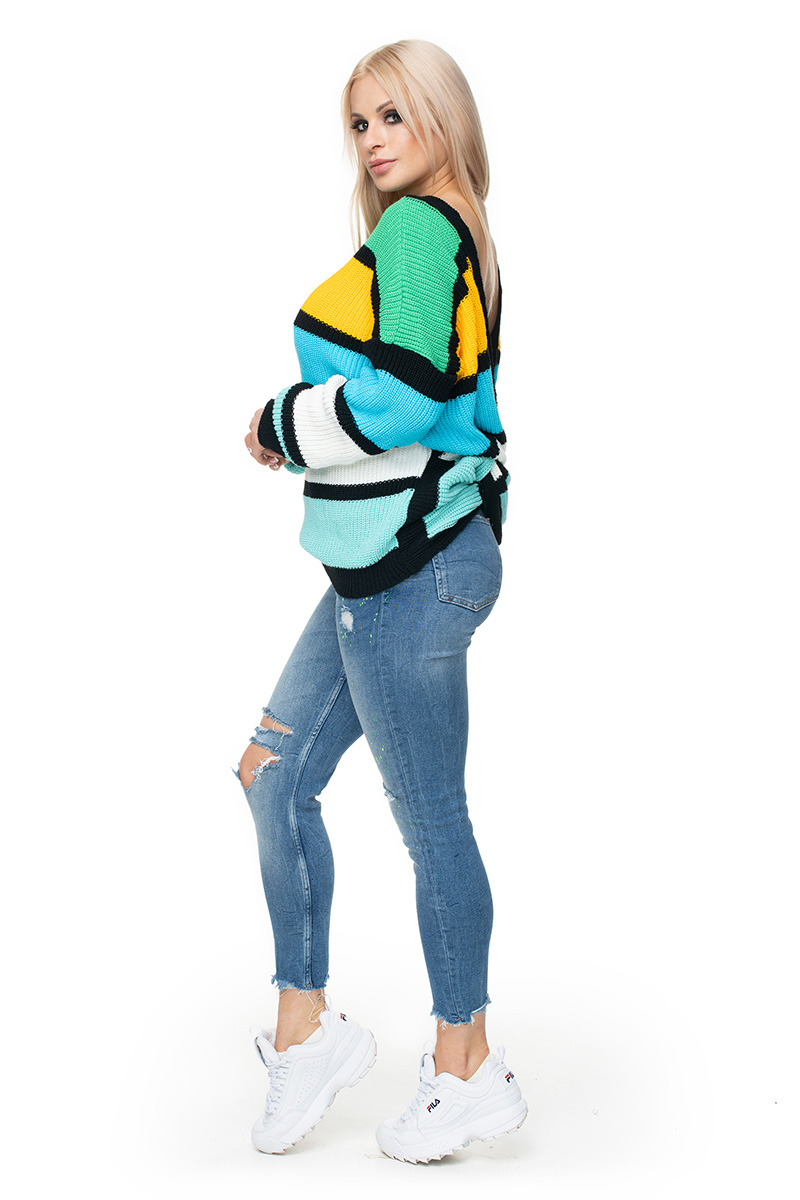 Sweter Damski Model 40027 Green - PeeKaBoo - obrazek 4