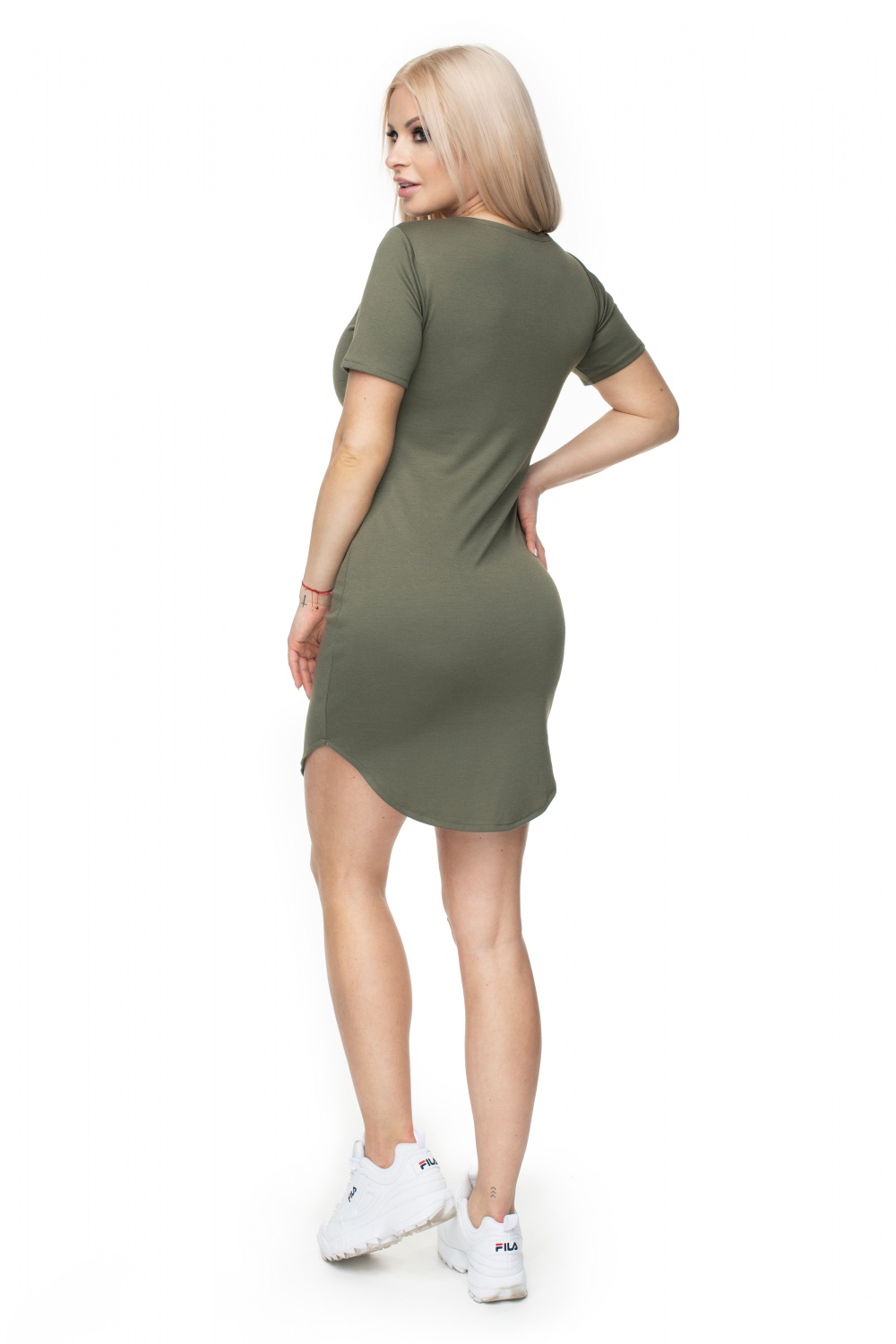 Sukienka Model 0120 Khaki - PeeKaBoo - obrazek 4