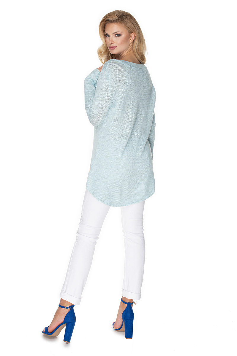 Sweter Damski Model 30067 Sky Blue - PeeKaBoo - obrazek 4