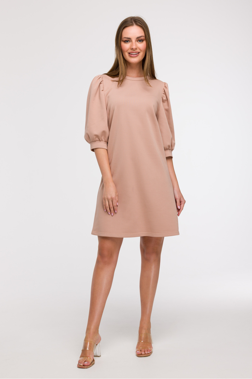 Sukienka Model B291 Mocca - BeWear - obrazek 3