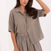 Spodnie Komplet Model TW-KMPL-BI-30480.90 Dark Beige – Och Bella