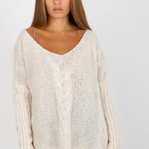Sweter Damski Model TW-SW-BI-M903.33X Ecru – Och Bella
