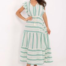 Sukienka Model TW-SK-BI-28760.97 White/Green – Och Bella