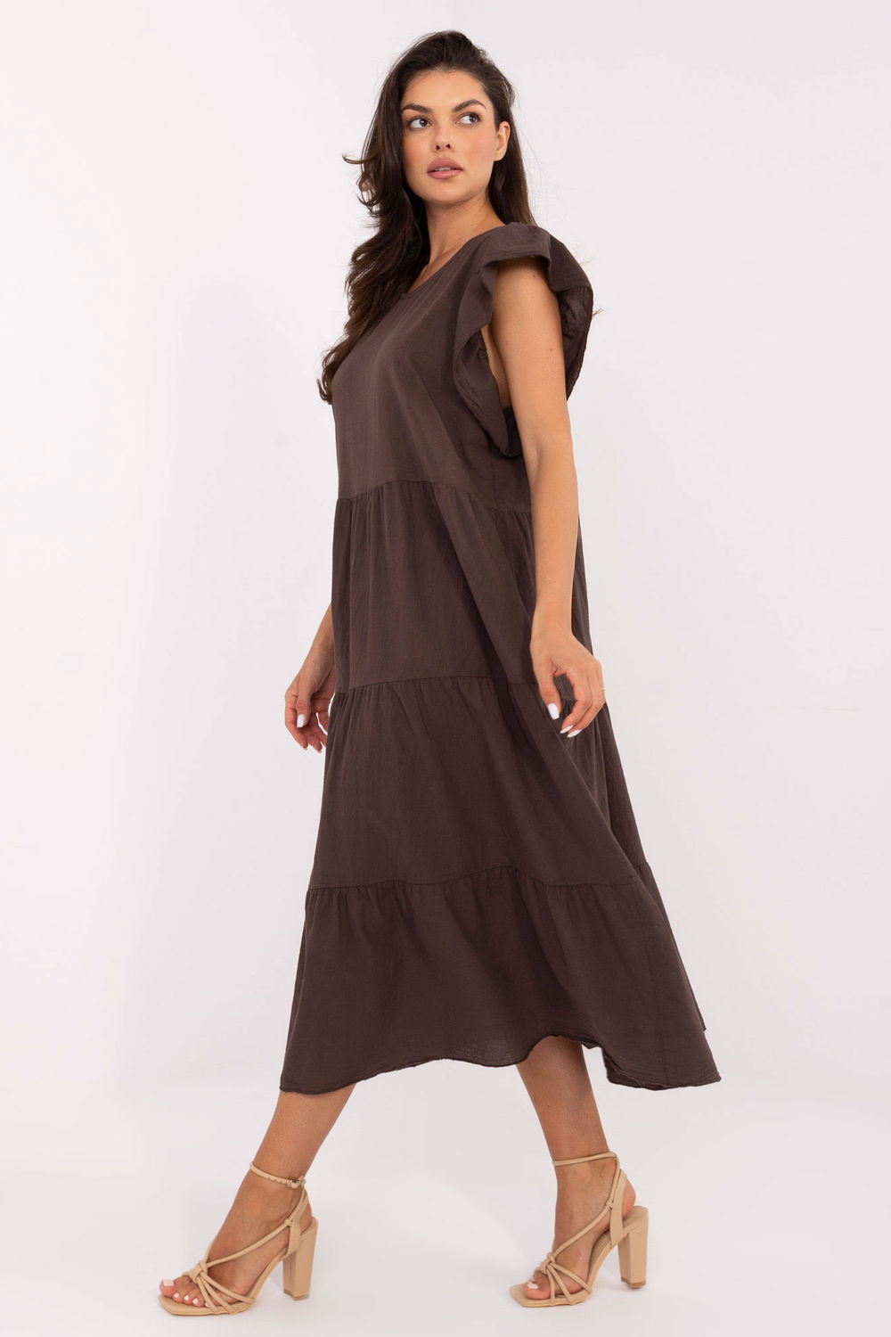 Sukienka Model TW-SK-BI-6-2172.96 Dark Brown - Och Bella - obrazek 3
