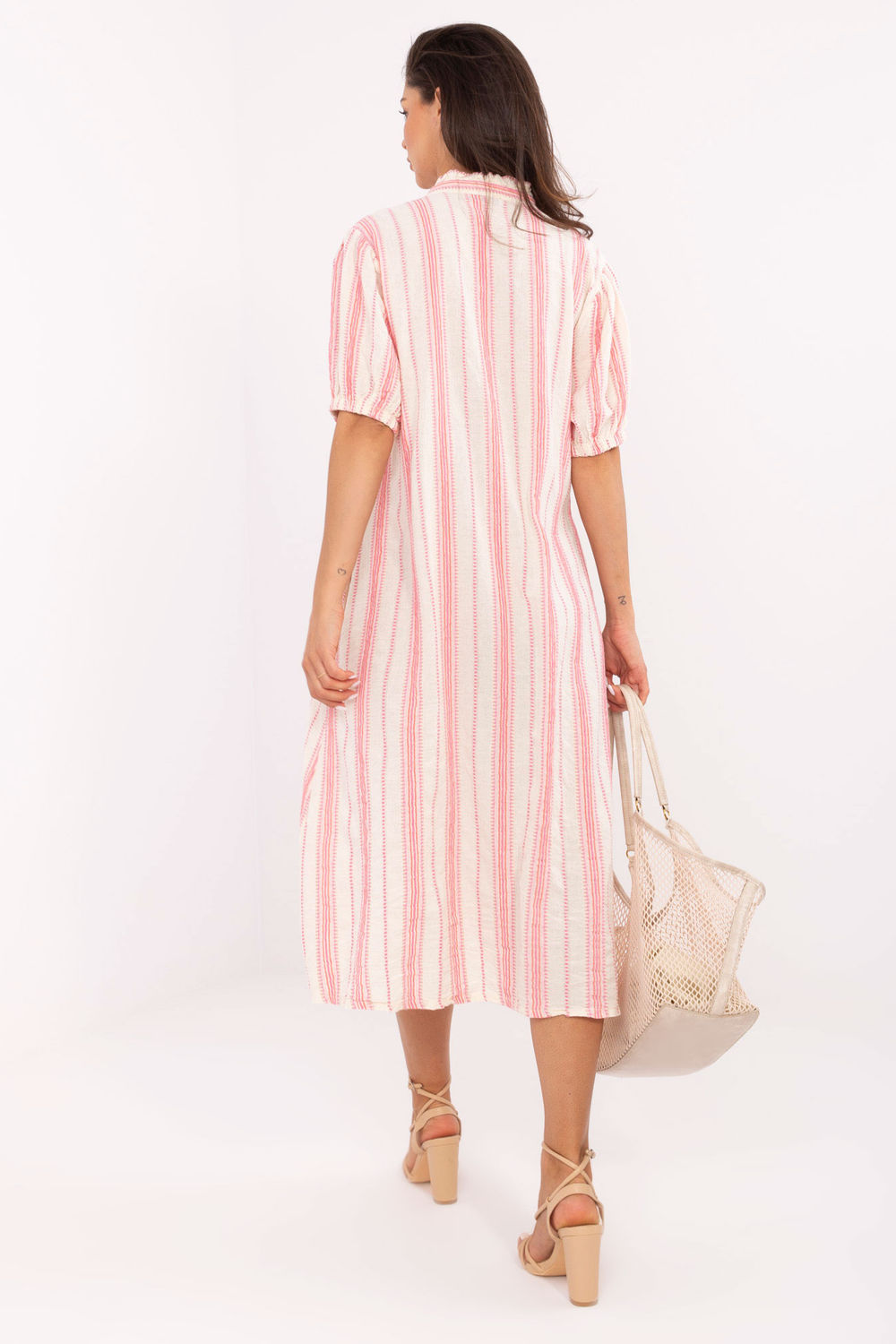 Sukienka Model TW-SK-BI-2451.84 White/Pink - Och Bella - obrazek 4