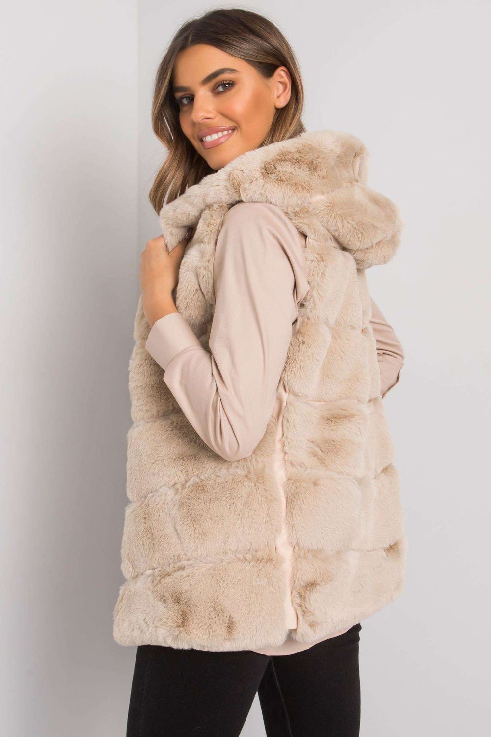Kamizelka Damska Model TW-KZ-2116.48P Beige - Och Bella - obrazek 4