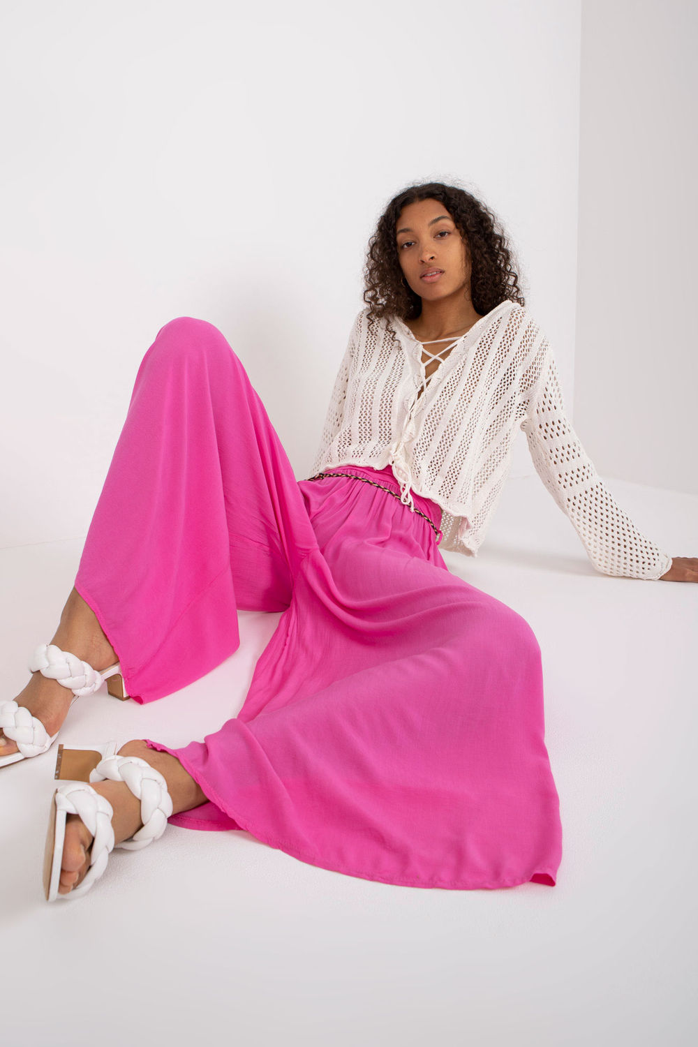 Spodnie Damskie Model TW-SP-BI-81733.14 Pink - Och Bella - obrazek 2