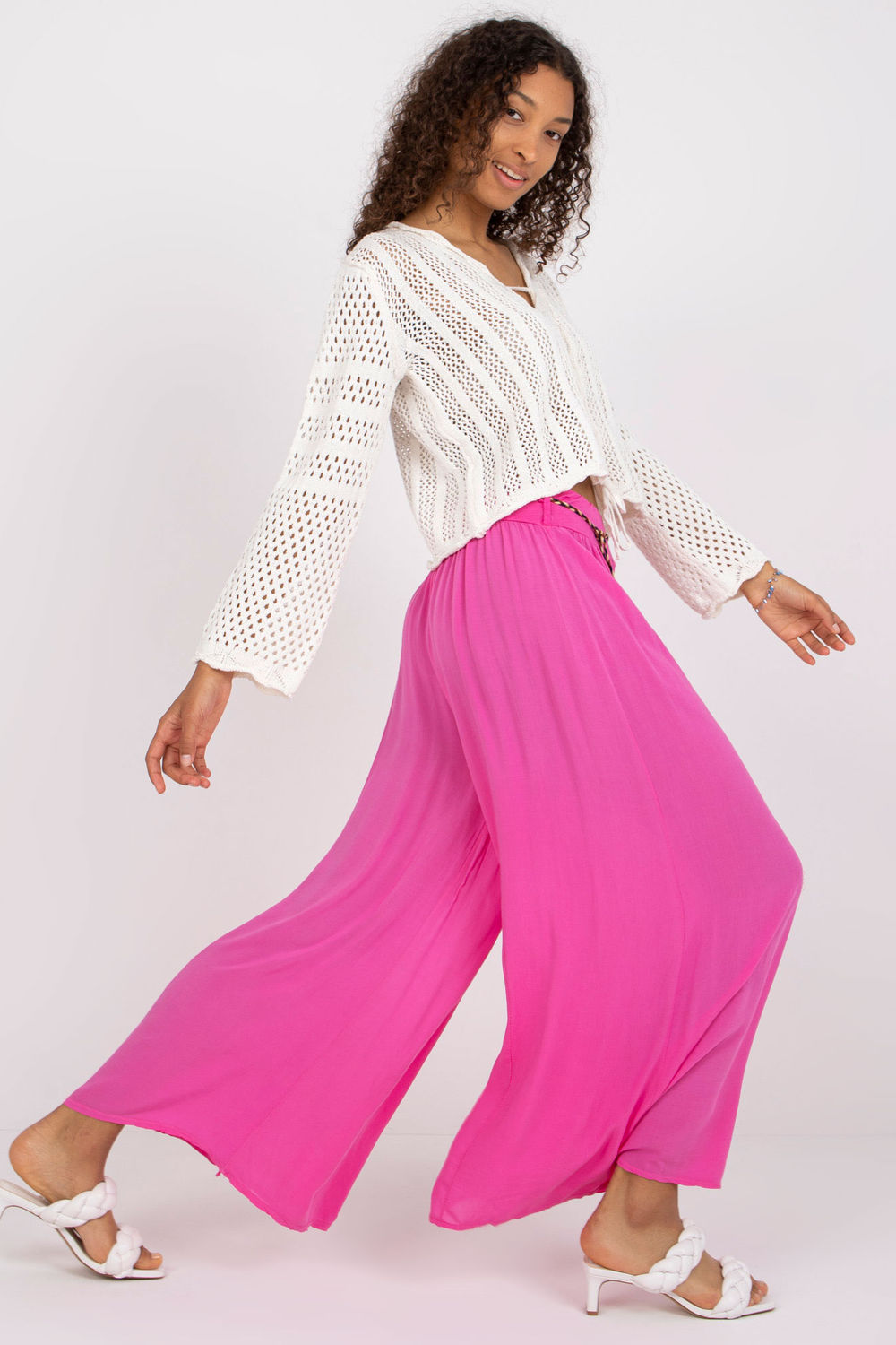 Spodnie Damskie Model TW-SP-BI-81733.14 Pink - Och Bella - obrazek 3