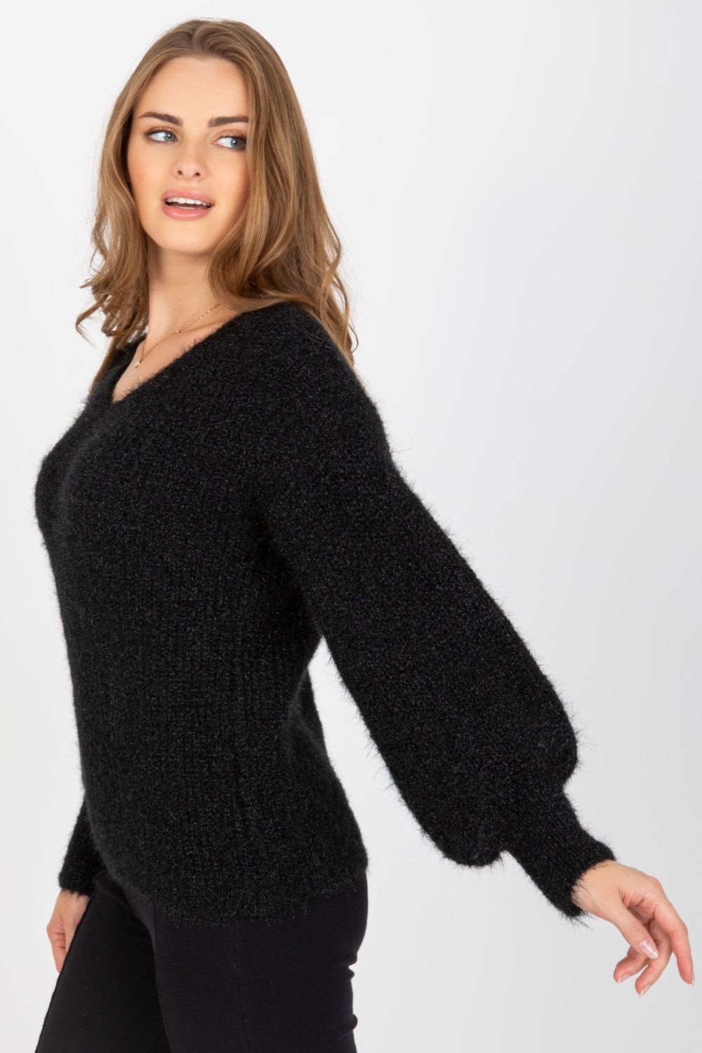 Sweter Damski Model TW-SW-BI-9029.84 Black - Och Bella - obrazek 3