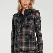 Klasyczny żakiet w granatową kratkę Z87 Navy – Nife