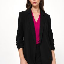 Czarna marynarka bez zapięcia Z58 Black – Nife