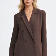 Marynarka oversize dwurzędowa Z88 Brown – Nife