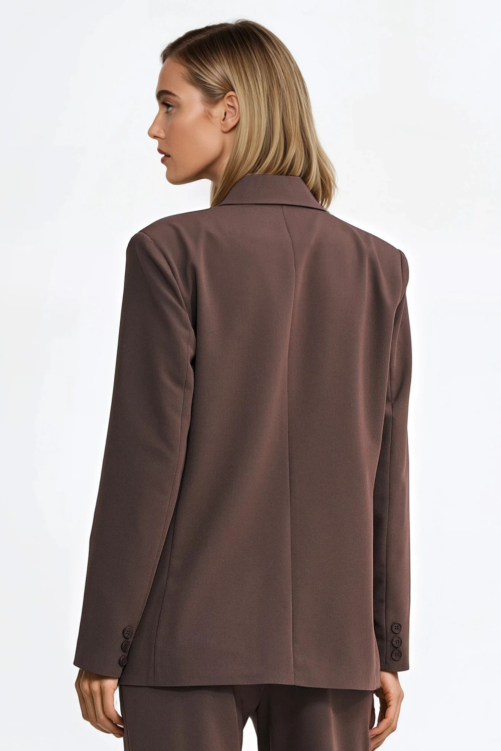 Marynarka oversize dwurzędowa Z88 Brown - Nife - obrazek 4