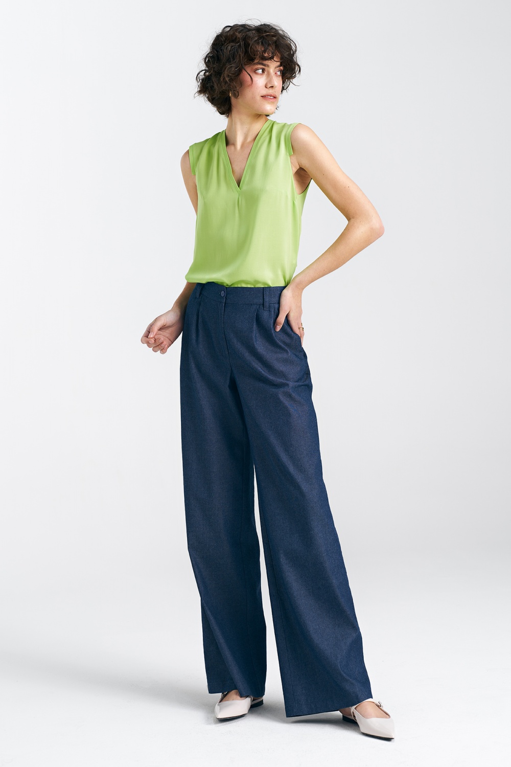 Spodnie jeansowe wide leg SD83 Denim - Nife - obrazek 3