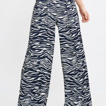Spodnie palazzo SD115 Wzór Zebra/Navy – Nife