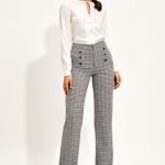 Ecru bluzka z łezką na dekolcie B143 Ecru - Nife - obrazek 5