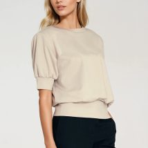 Bluza z krótkim rękawem BL12 Beige – Nife