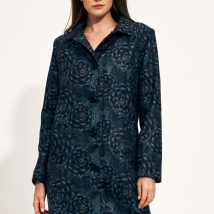 Klasyczny płaszcz w kwiaty PL19 Flowers – Nife