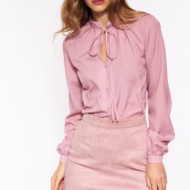 Spódnica Nubukowa różowa spódnica SP64 Pink – Nife