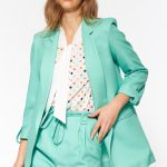 Seledynowa marynarka oversize Z43 Seledyn - Nife