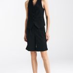 Kamizelka klasyczna lniana KA05 Black - Nife - obrazek 3