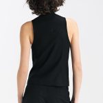 Kamizelka klasyczna lniana KA05 Black - Nife - obrazek 4