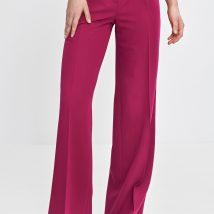 Spodnie wide leg z kantem SD112 Fuksja – Nife