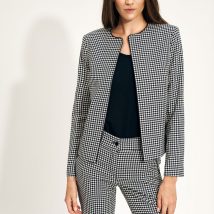 Krótki żakiet w pepitkę Z47 Pepitka – Nife