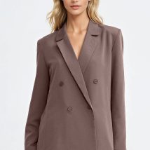 Marynarka oversize dwurzędowa Z88 Mocca – Nife