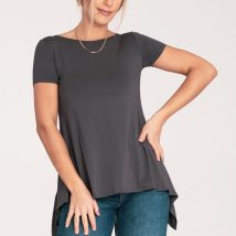 Bluzka Model M1051 Dark Grey – Figl