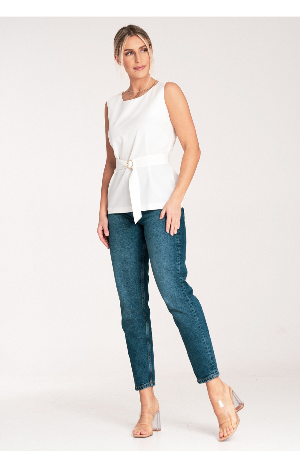 Bluzka Model M1071 Ecru - Figl - obrazek 3